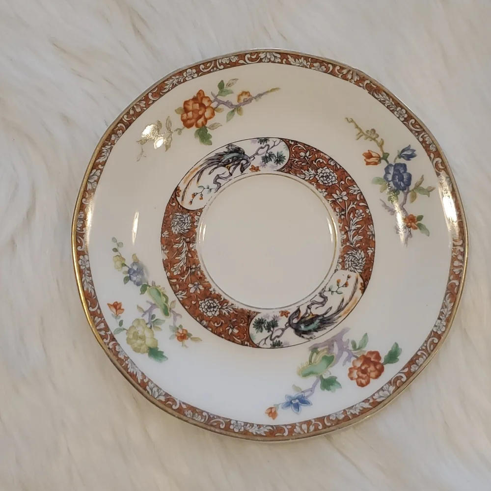 Vintage Theodore Haviland Limoges France Porcelain Plate Floral Gold Trim